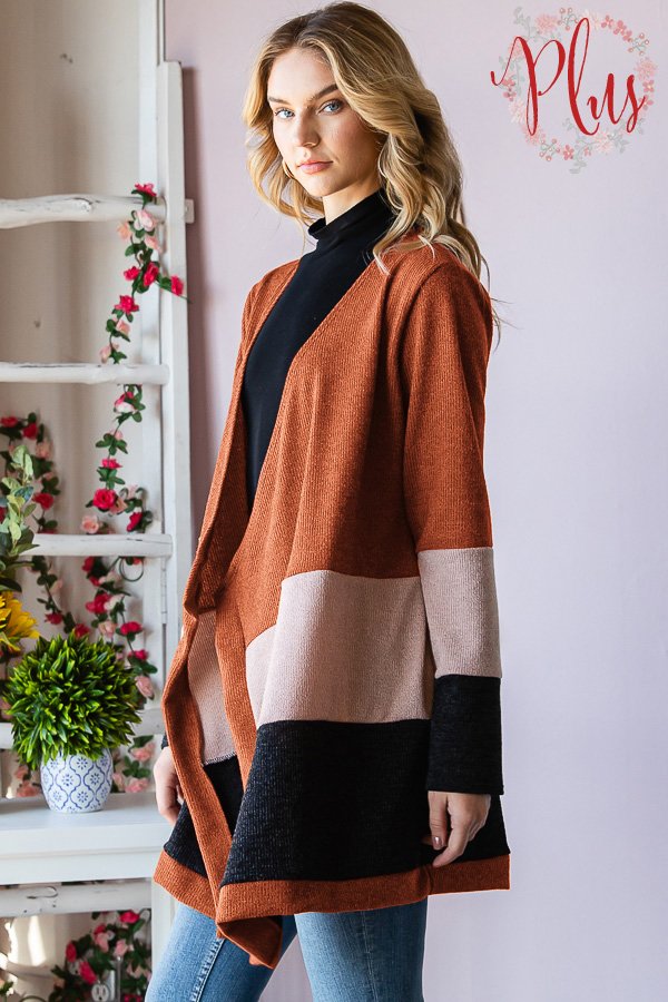 Color Block Cozy Cardigan