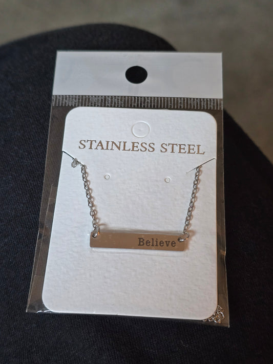 Silver Believe Necklace