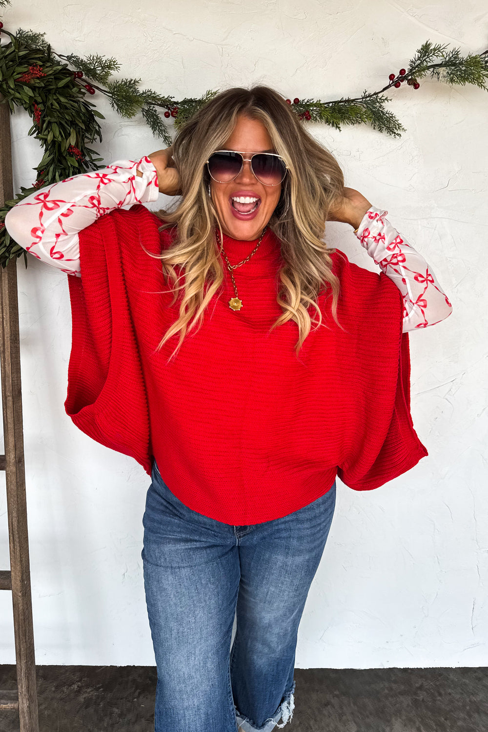 Christmas Meg Pullover Poncho