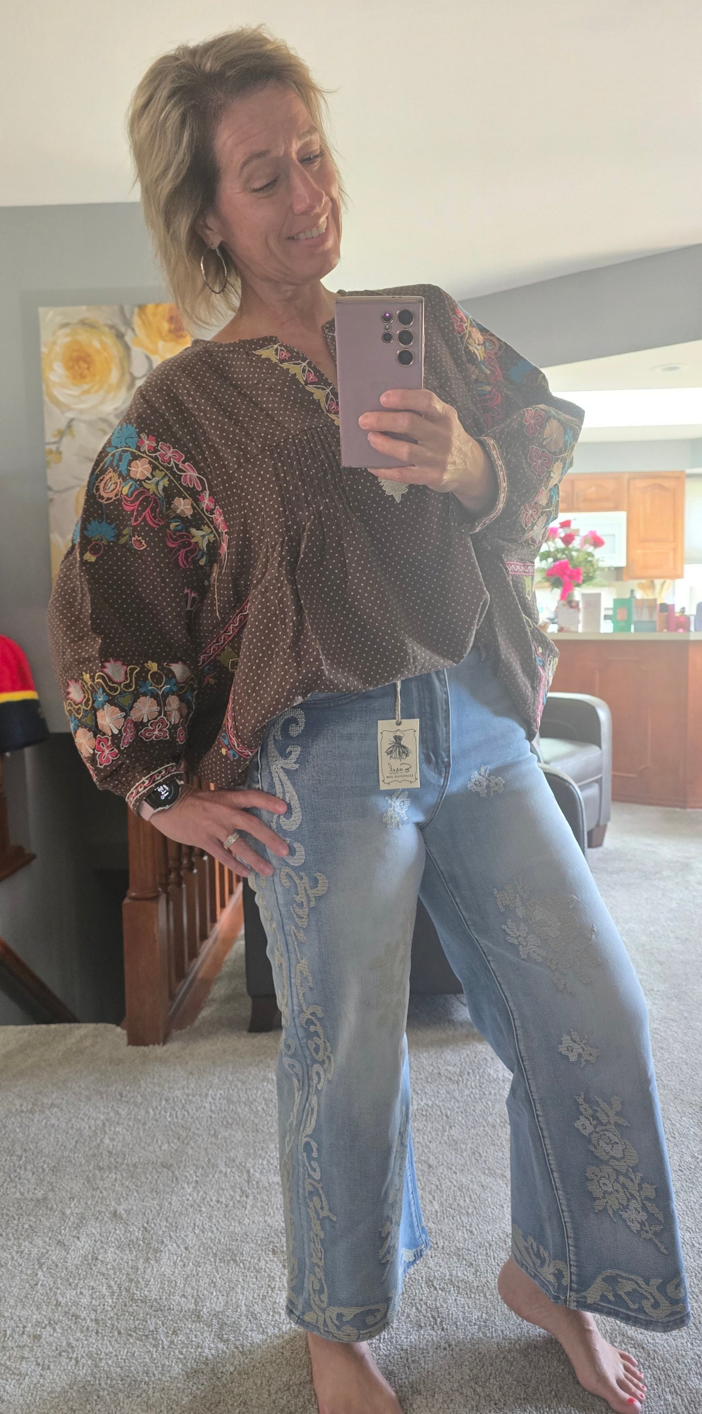 Fall Embroidered Top