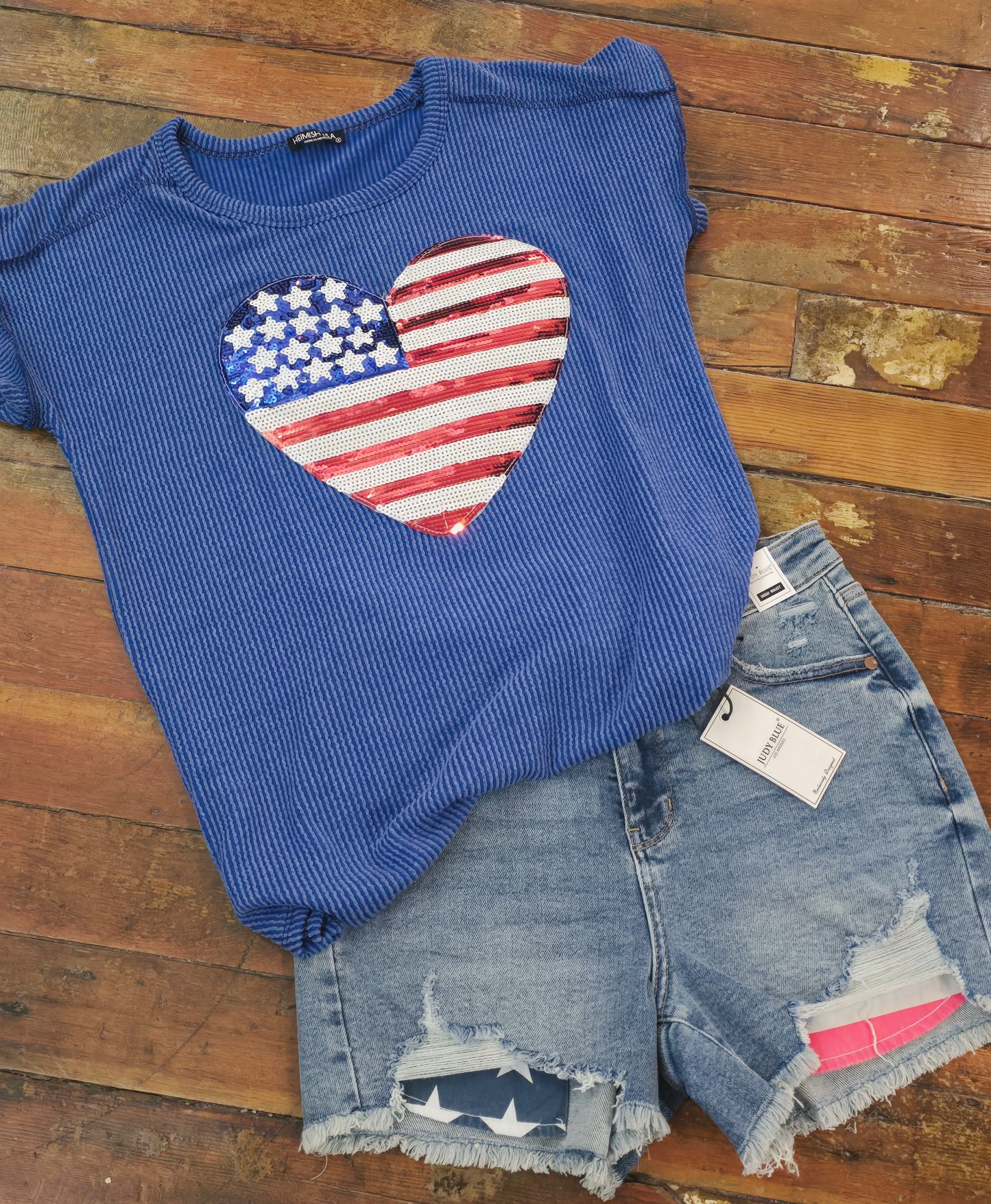Riley USA Heart Top