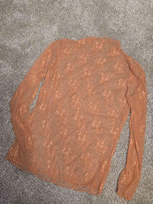 Pumpkin Spice Lace Top