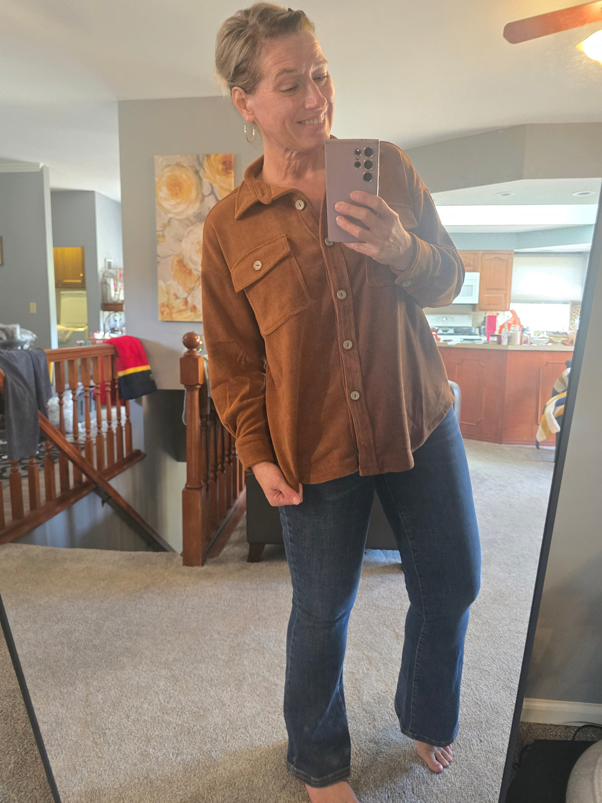 Copper Everyday Corduroy Shacket