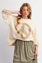 Load image into Gallery viewer, Peace Patch Washed Jersey Top
