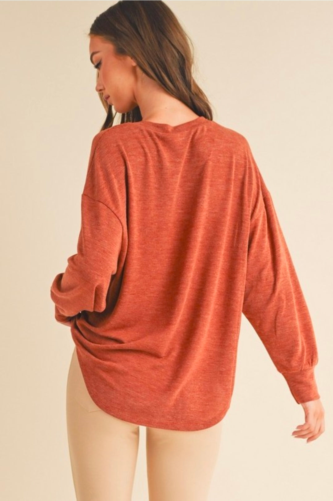 Copper and Cozy Relaxed Fit Top