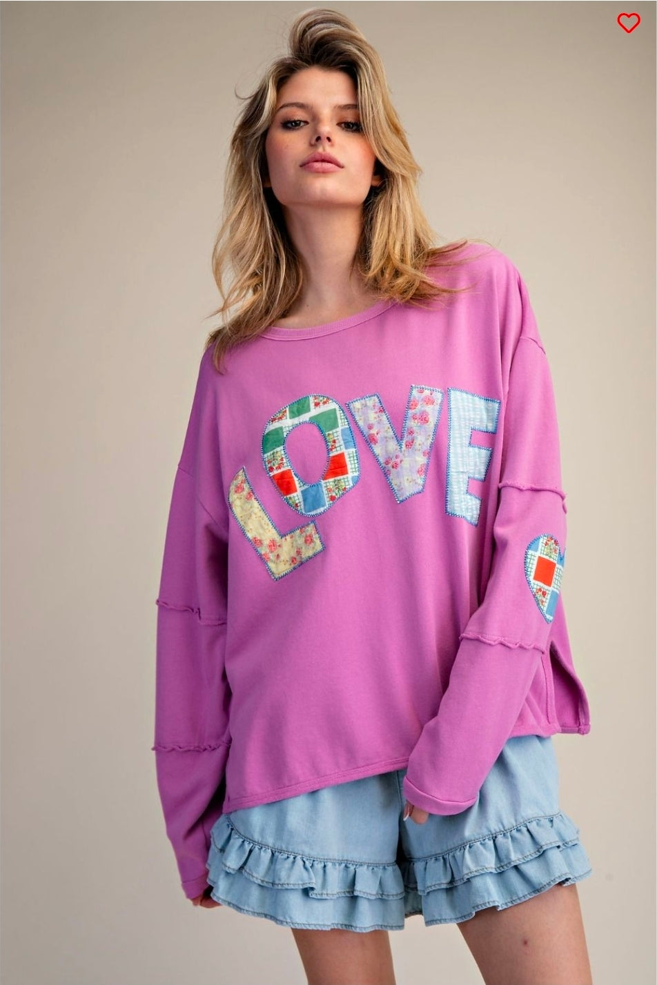 Orchid LOVE Patch Pullover