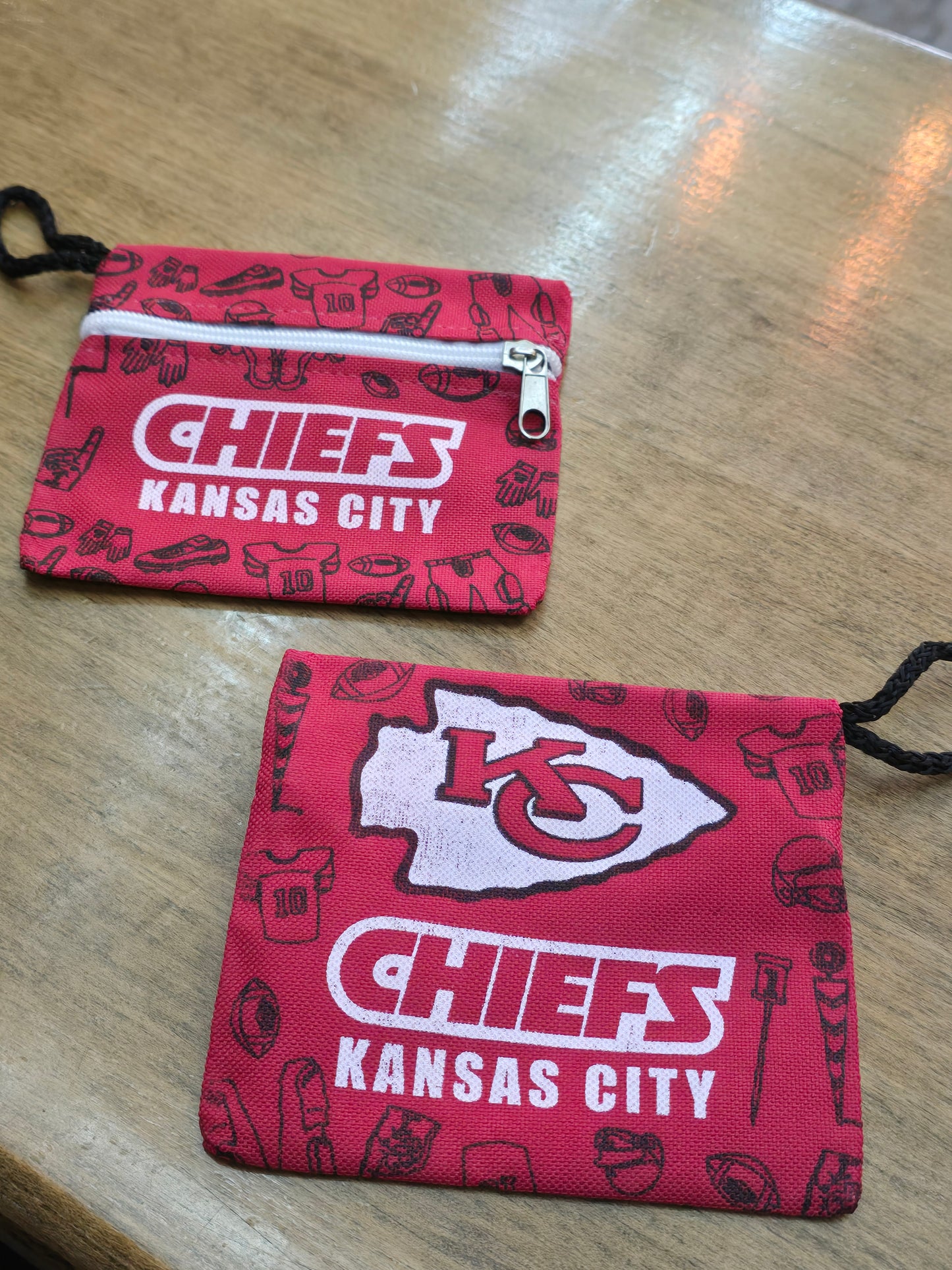 KC Chiefs Zippered Pouch