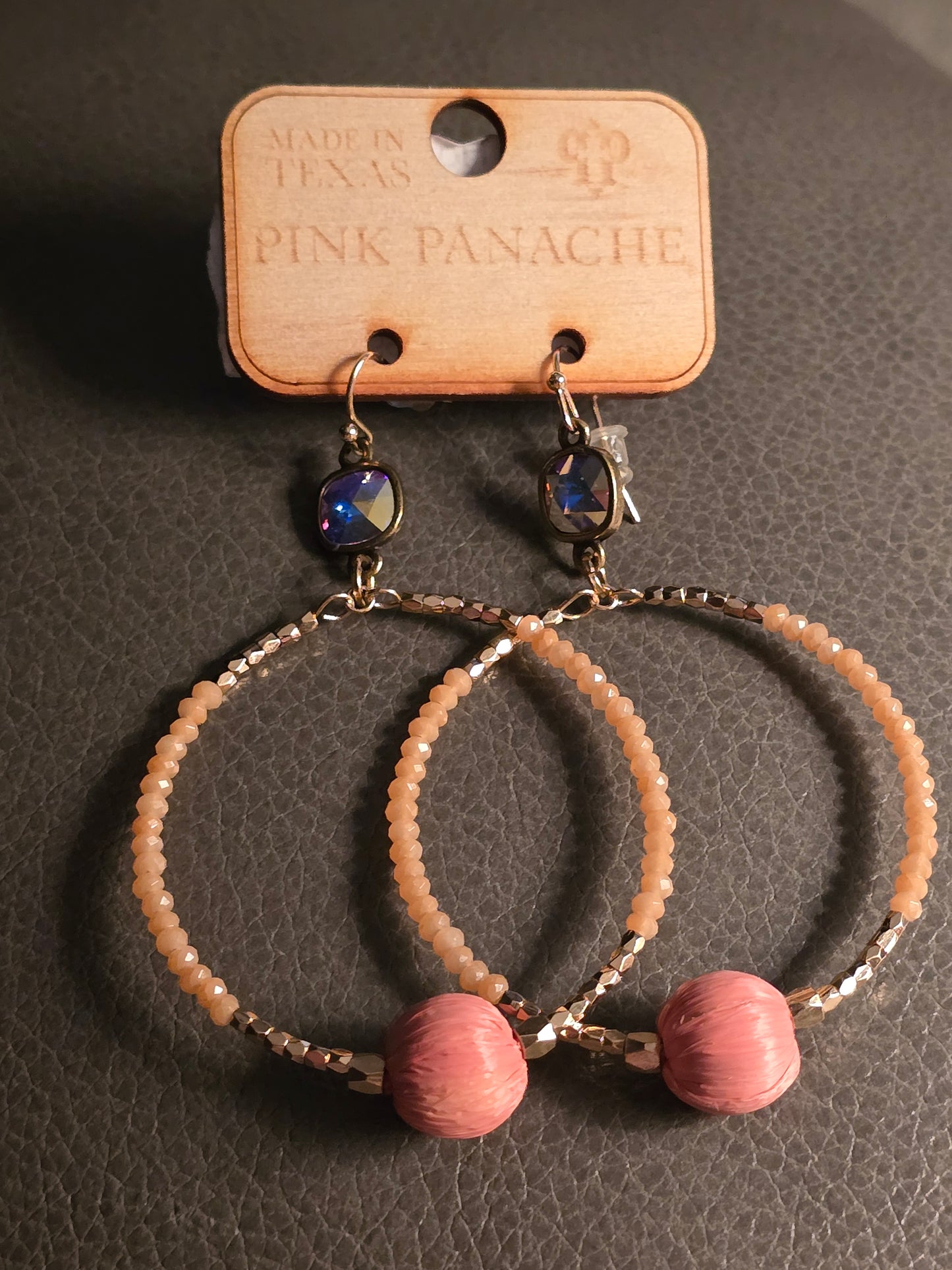 PP Color Hoop Dangle Earrings