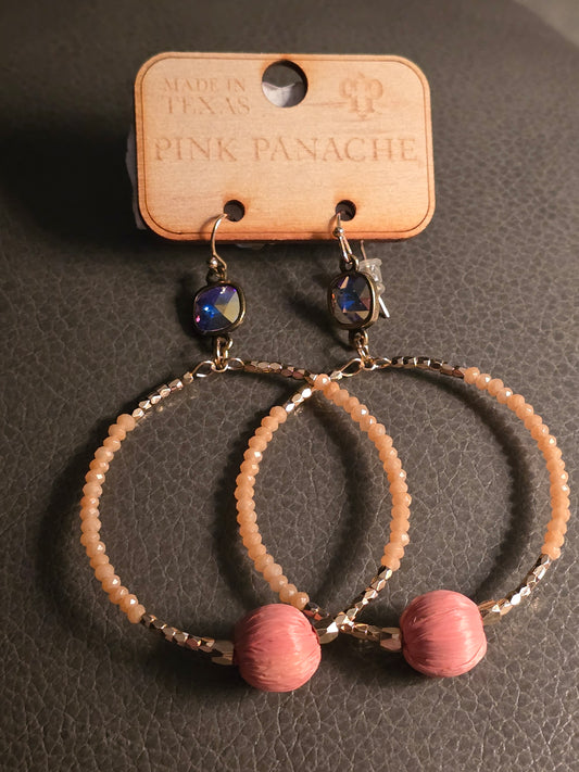 PP Color Hoop Dangle Earrings