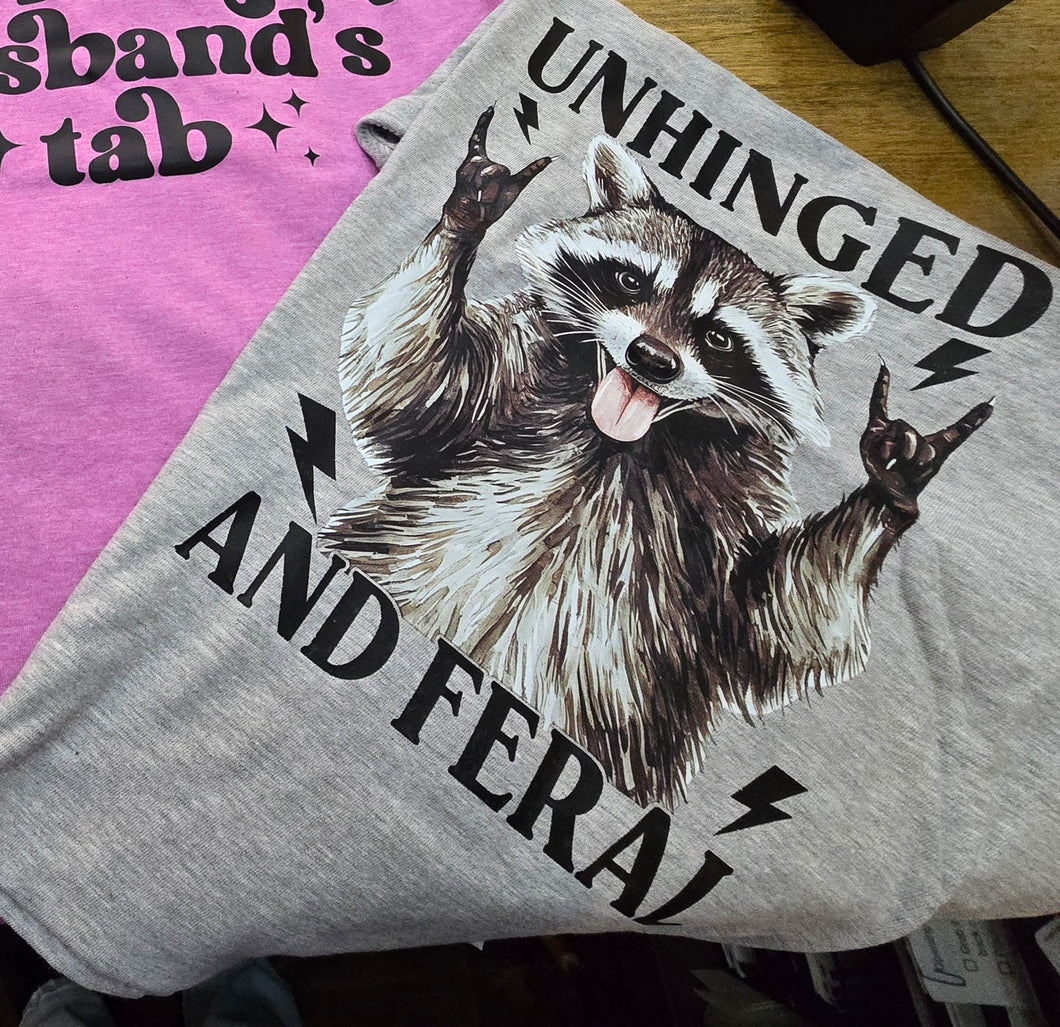 Raccoon Unhinged Feral Graphic Tee