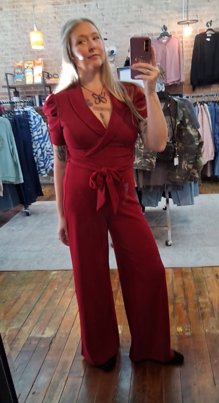Garnet Tie Romper