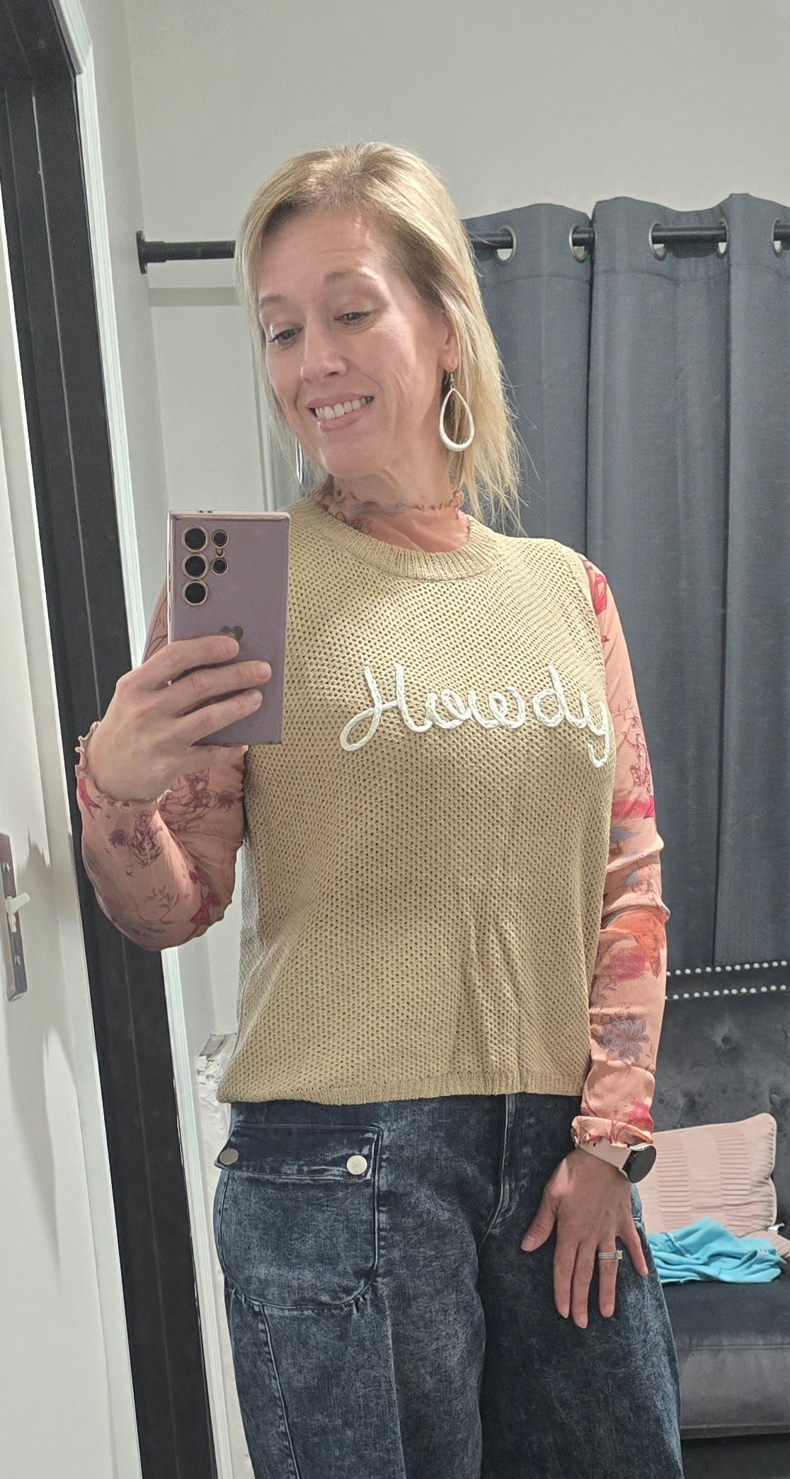 Howdy Yall Sweater Tank