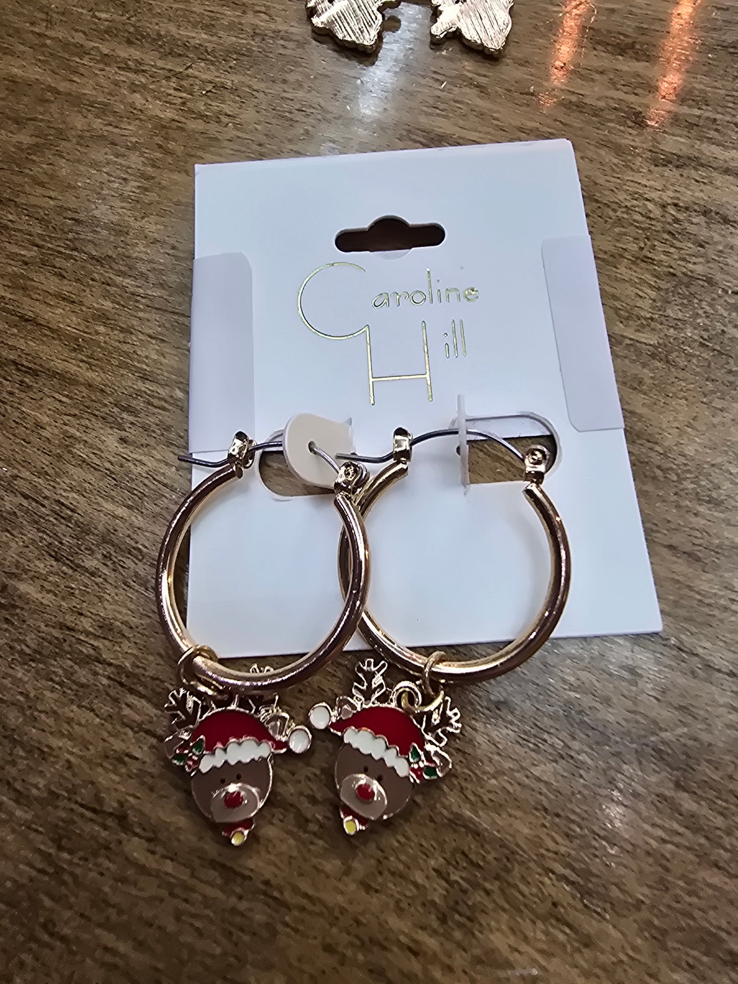 CH Gold Reindeer Earrings