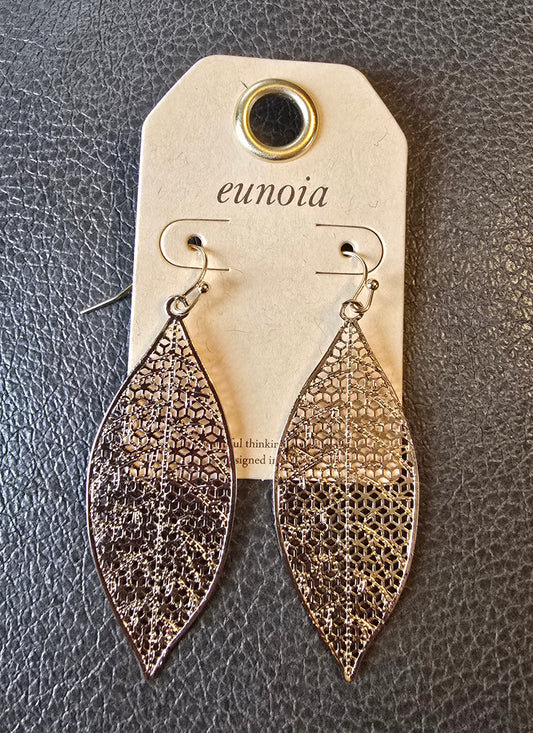 Golden Feathered Earrings