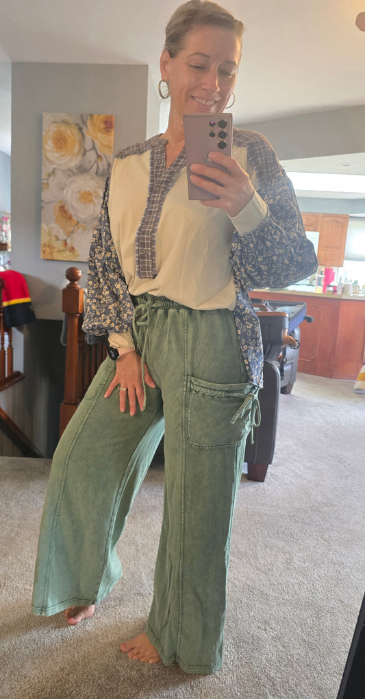 Free Spirit Mineral Wash Cargo Pants