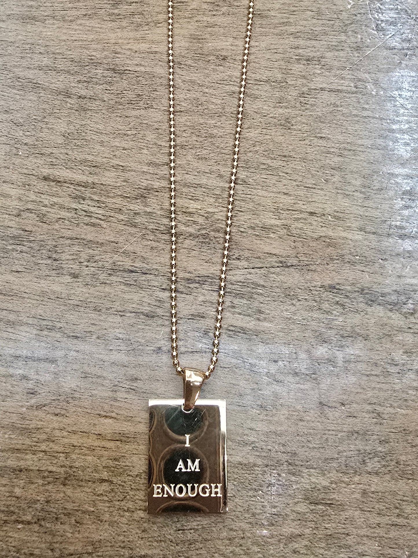 Affirmation Plate Gold Necklaces