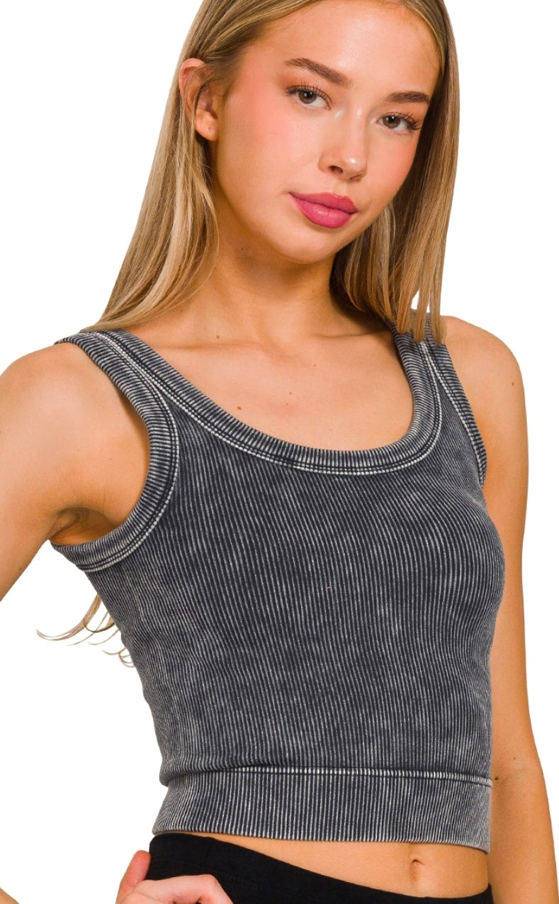 Scoop Neck Ribbed Tank