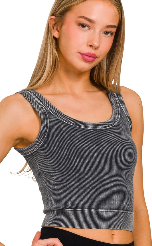 Scoop Neck Ribbed Tank