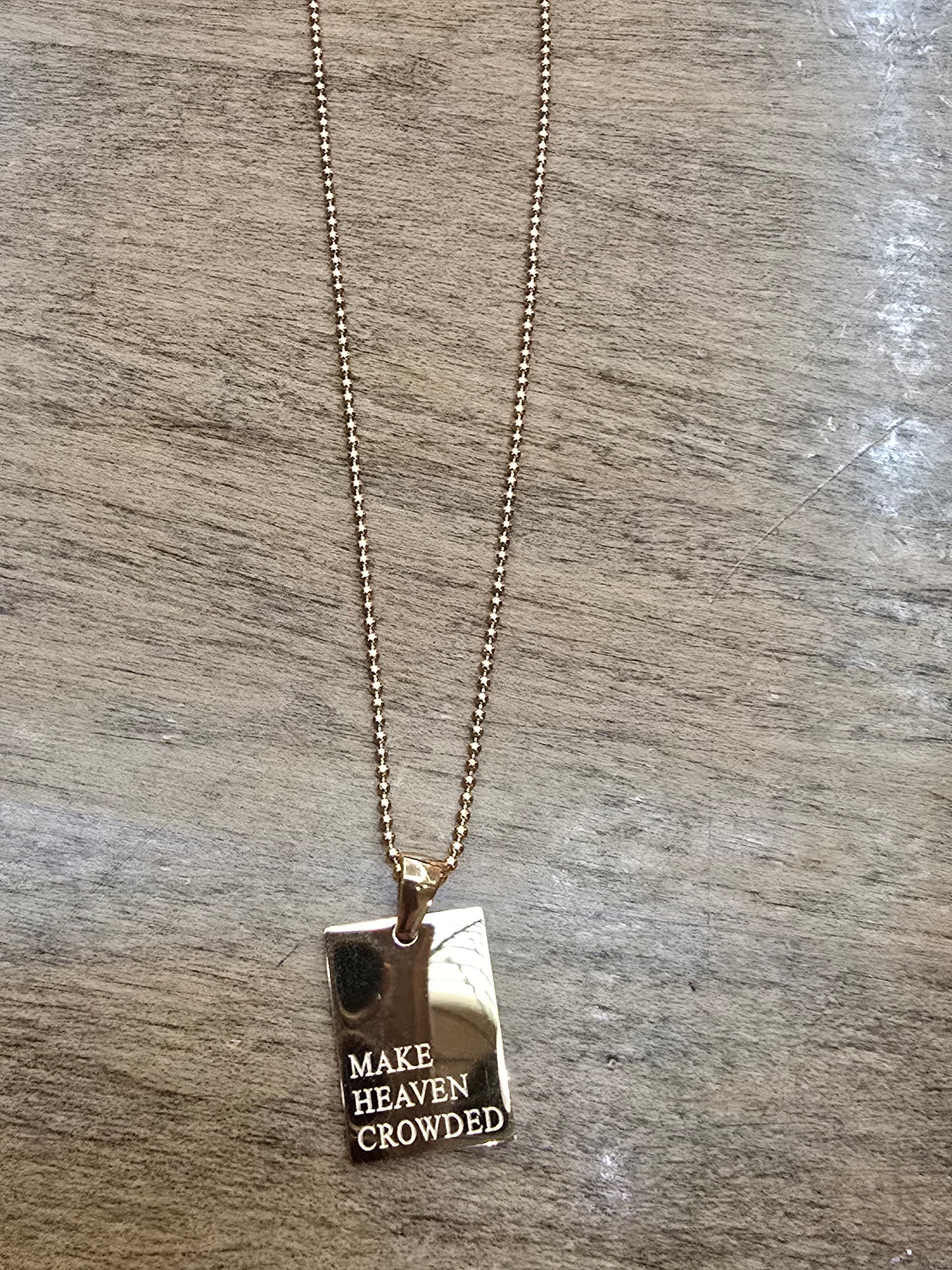 Affirmation Plate Gold Necklaces