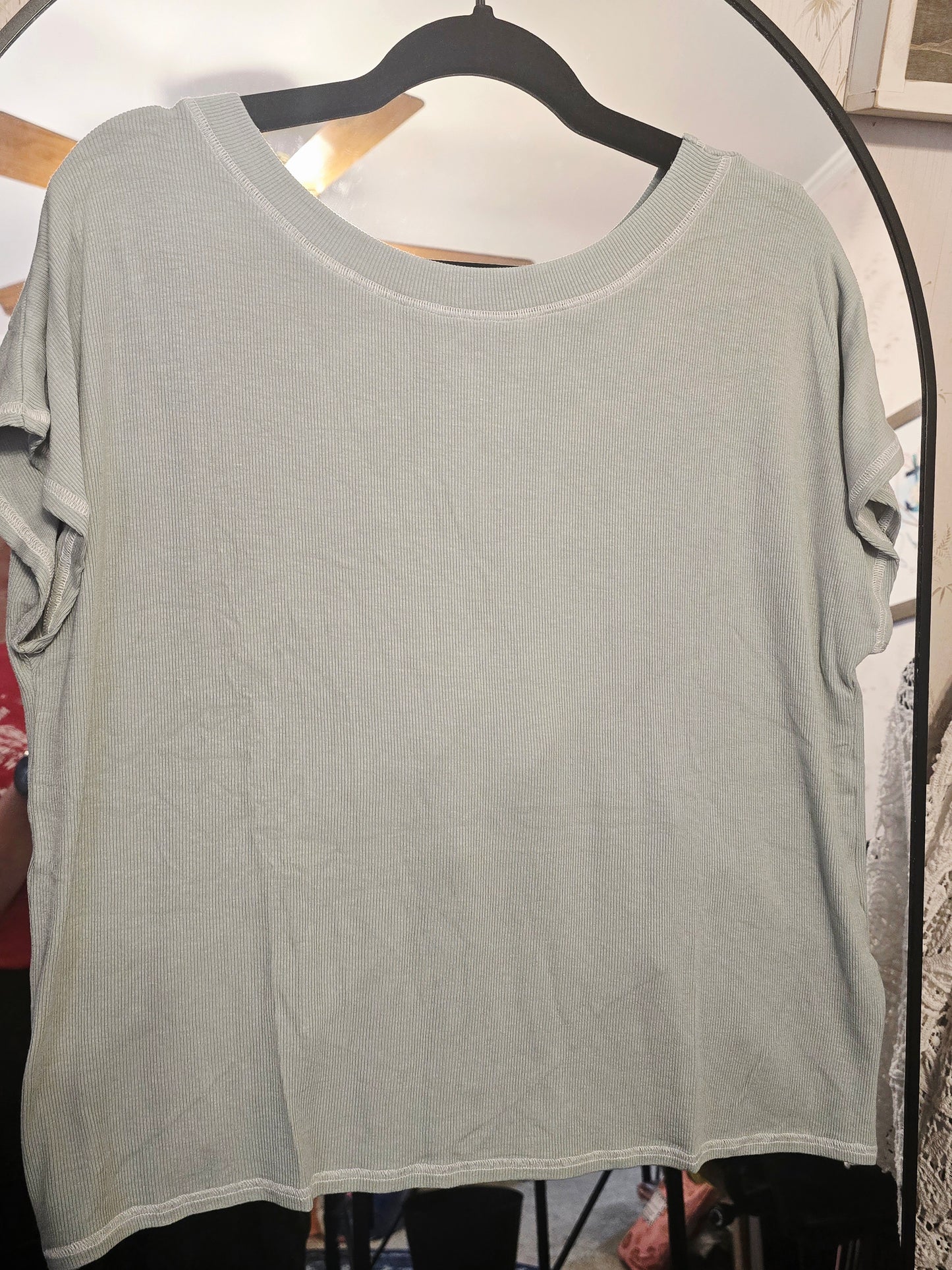 Cross Back Sage Top