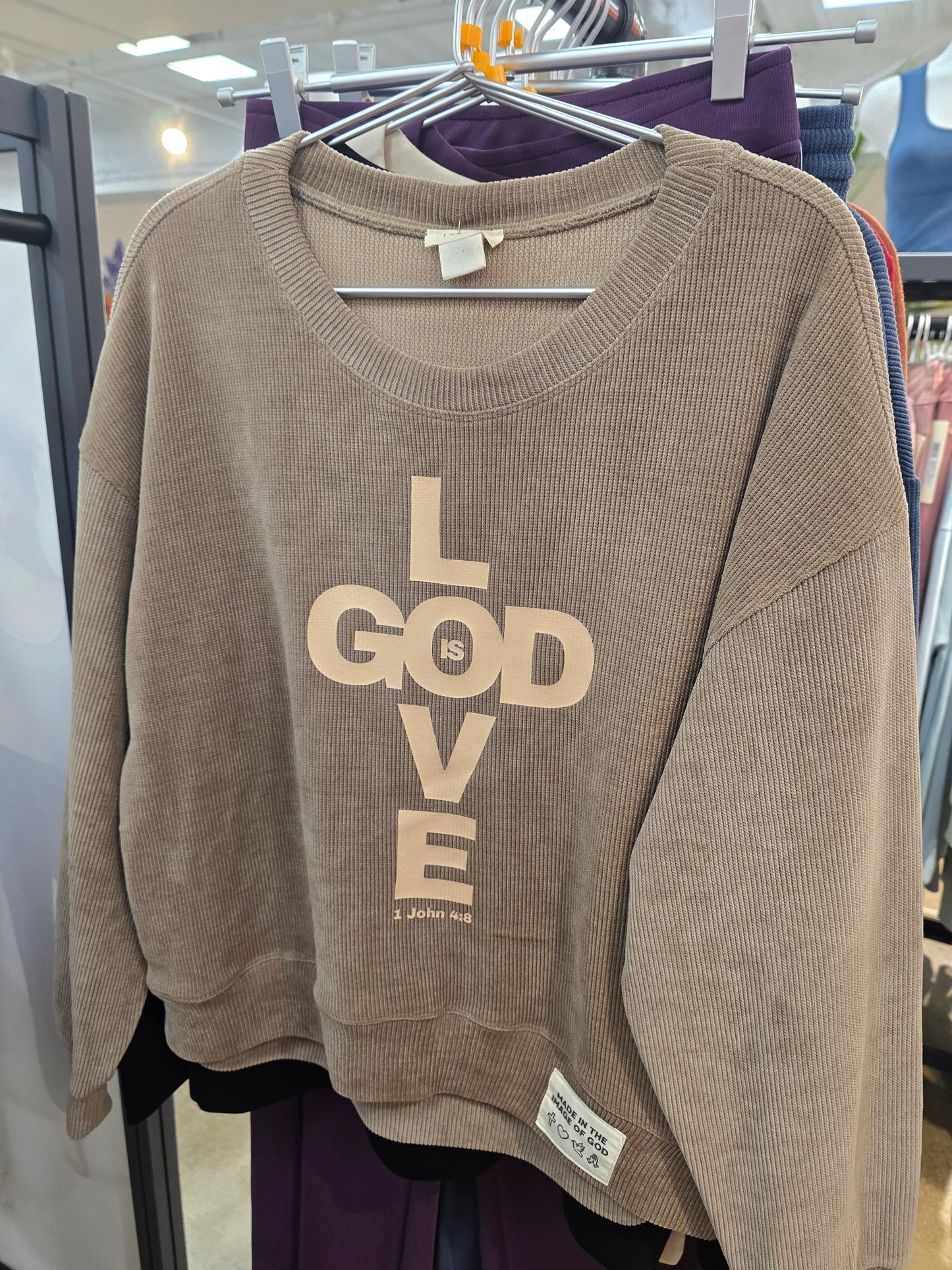 God is Love Corduroy Top