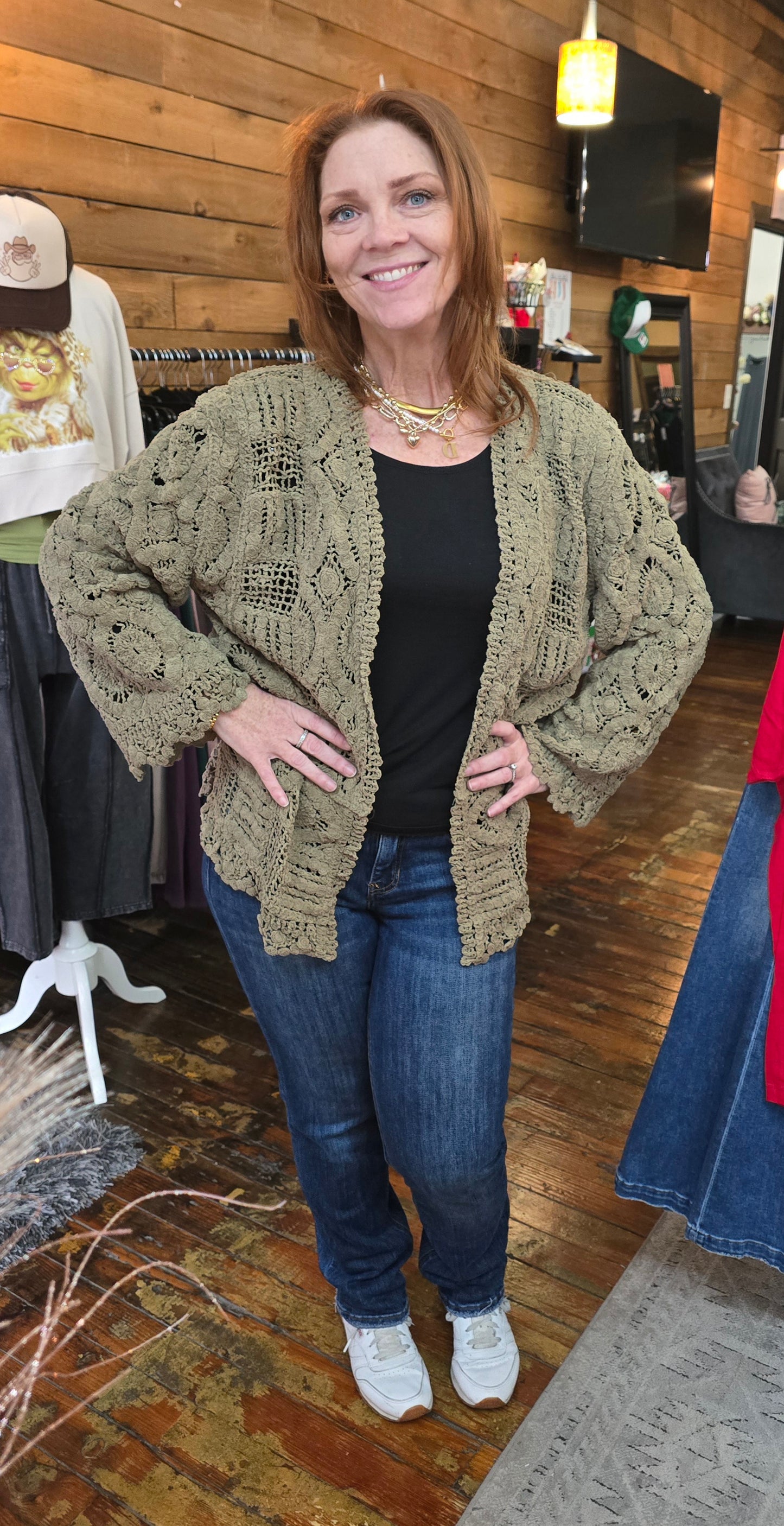 Meadow Mist Crochet Cardigan