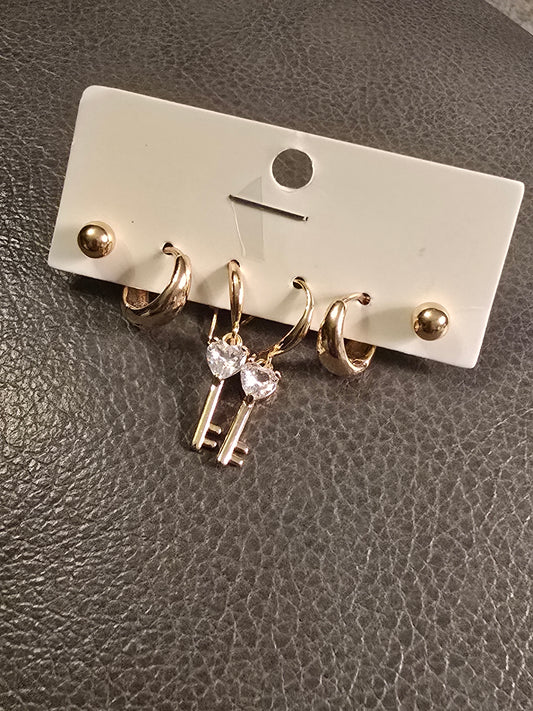 Golden Sparkles Earring Set