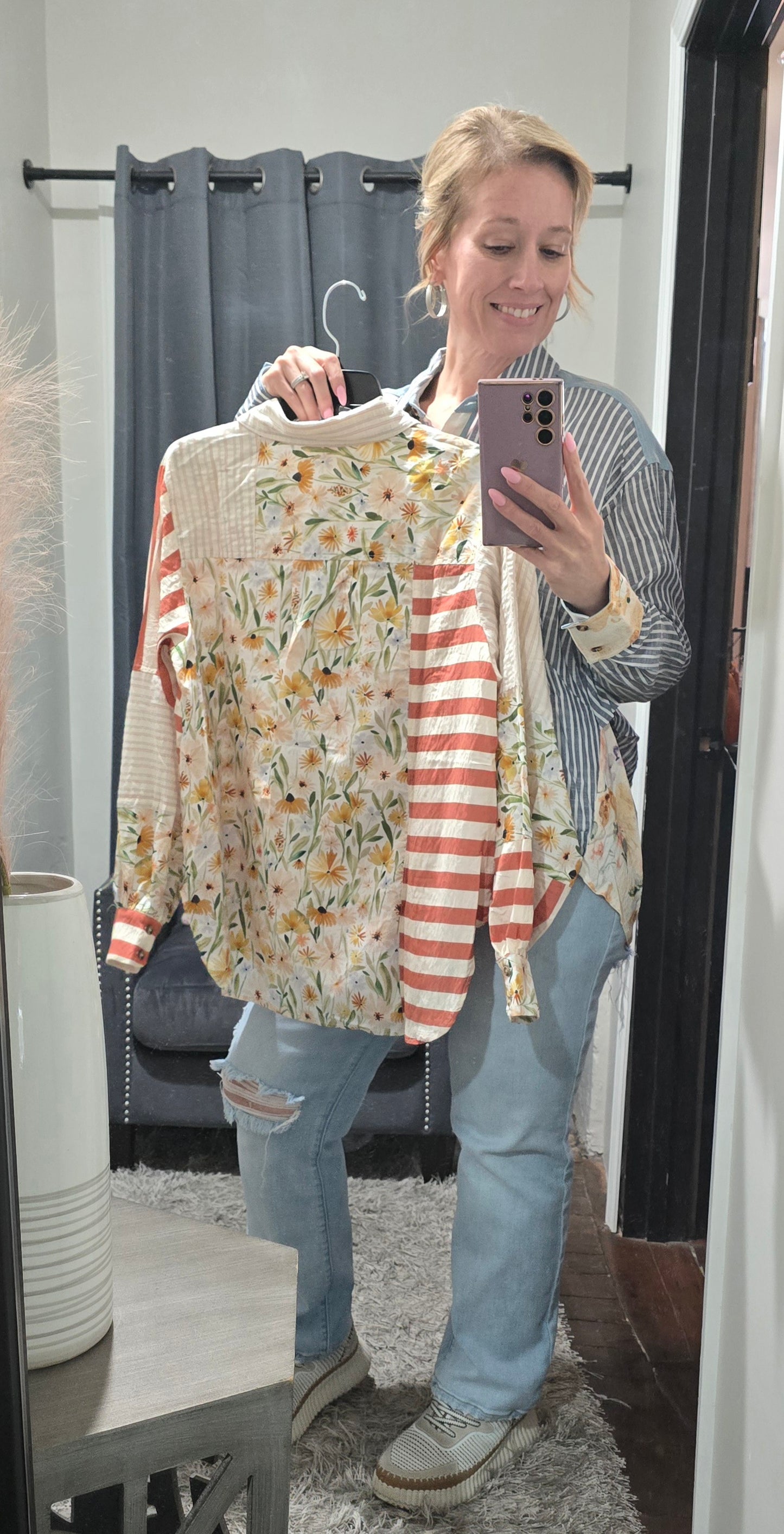 Mixed Emotions Button Down Top