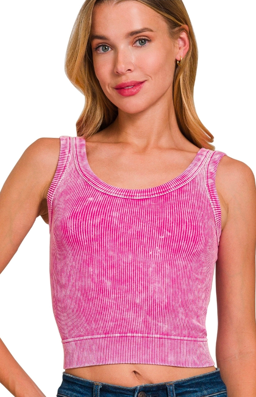 Scoop Neck Ribbed Tank