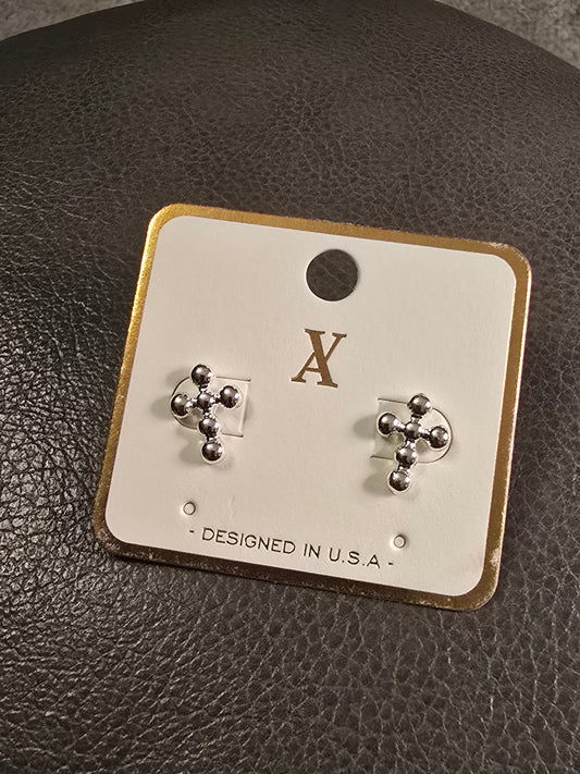 Crossly Silver Earrings